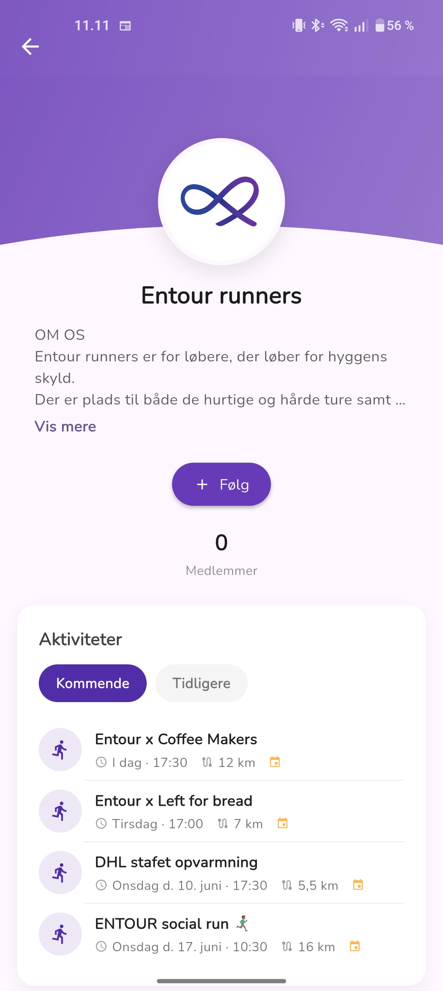 Fællesskabsside med følgere